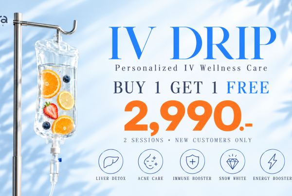 Akira Clinic IV drip promotion in Bangkok: buy 1 get 1 free, 2 sessions for THB 2,990, new customers only